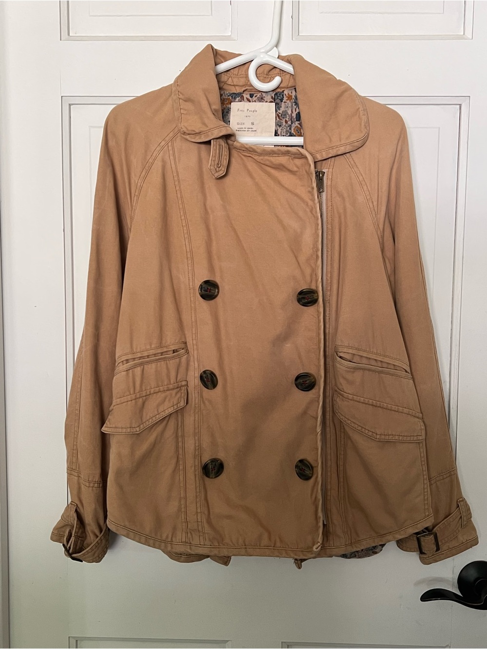 Free People Tipped Canvas Car Coat